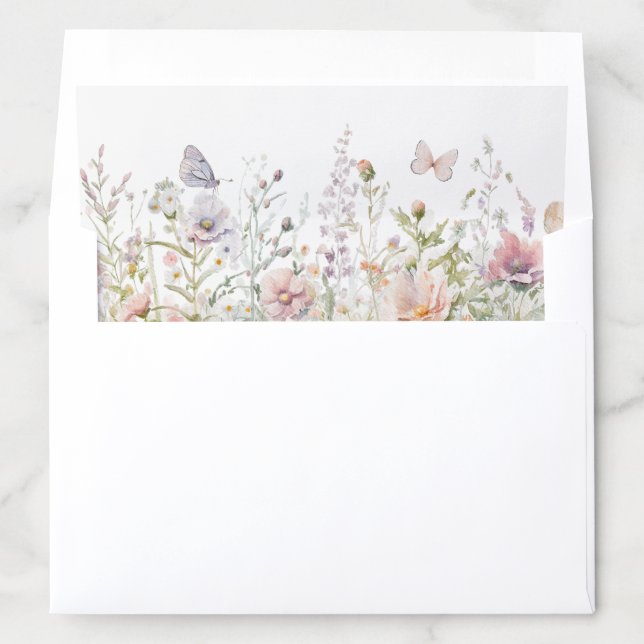 Spring Wildflower Field Envelope Liner (In Envelope)