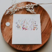 colorful wildflower watercolor  envelope liner