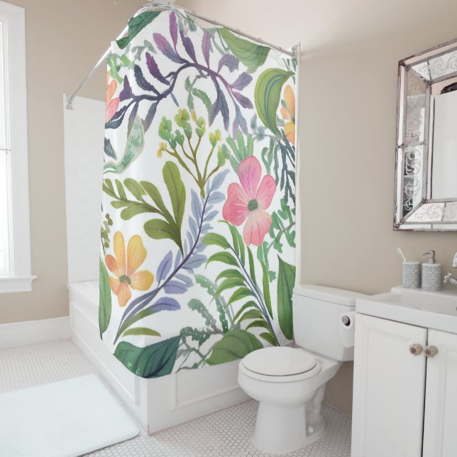 Spring Wildflower Florals | Flower Fields  Shower Curtain (In Situ)