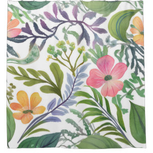Spring Wildflower Florals Flower Fields Shower Curtain