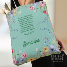 Spring Wildflower Garden Bible Verse Personalized