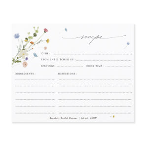 Spring Wildflower Garden chic Bridal Shower Recipe