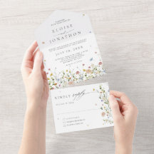 Spring Wildflower Garden Floral Minimalist Wedding
