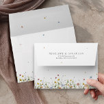 Spring Wildflower Garden Floral Minimalist Wedding Envelope<br><div class="desc">Celebrate your special day with this elegant wildflower wedding invitation envelope, featuring delicate watercolor florals and modern script typography. The soft floral border, minimalist layout, and pastel color palette make it perfect for garden weddings, outdoor ceremonies, spring or summer celebrations, and boho or rustic themes. Fully customizable with your personal...</div>
