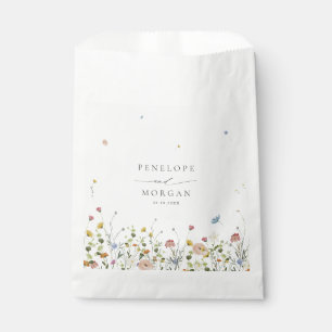 Spring Wildflower Garden Floral Minimalist Wedding Favor Bag