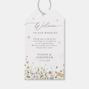 Spring Wildflower Garden Floral Minimalist Wedding Gift Tags