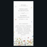 Spring Wildflower Garden Floral Minimalist Wedding Program<br><div class="desc">Celebrate your special day with this elegant wildflower wedding program, featuring delicate watercolor florals and modern script typography. The soft floral border, minimalist layout, and pastel color palette make it perfect for garden weddings, outdoor ceremonies, spring or summer celebrations, and boho or rustic themes. Fully customizable with your personal details....</div>