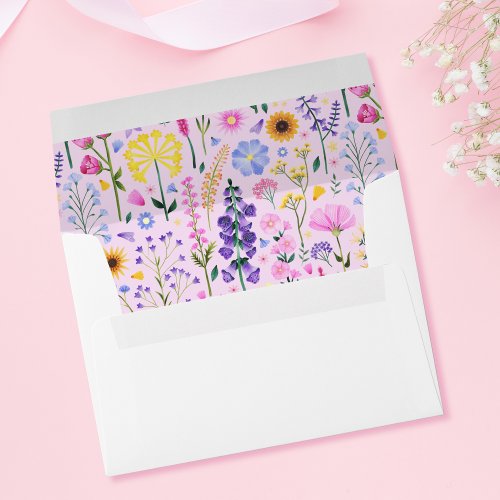 Spring Wildflower Garden Party Envelope