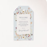 Spring Wildflower | Light Blue Wedding Welcome Gift Tags<br><div class="desc">This spring wildflower | light blue wedding welcome gift tags is perfect for your rustic vintage boho wedding. The design features colorful, elegant minimalist pastel watercolor wild flowers. It reminds the viewer of a classic simple bohemian summer garden meadow. A highlight of the design is how the floral and the...</div>