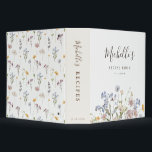 Spring Wildflower Meadow Garden Bridal Shower 3 Ring Binder<br><div class="desc">Capture the beauty of nature on your special day with our exquisite wildflower watercolor bridal shower recipe binder. Elegant, unique, and blooming with love. Use the text fields to personalize your design with your own wording and details. If you want to change the font style, color or text placement, simply...</div>
