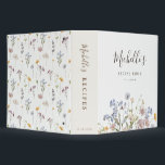 Spring Wildflower Meadow Garden Bridal Shower 3 Ring Binder<br><div class="desc">Capture the beauty of nature on your special day with our exquisite wildflower watercolor bridal shower recipe binder. Elegant, unique, and blooming with love. Use the text fields to personalize your design with your own wording and details. If you want to change the font style, color or text placement, simply...</div>