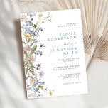 Spring Wildflower Meadow Garden Wedding   Invitation<br><div class="desc">Capture the beauty of nature on your special day with our exquisite wildflower watercolor wedding invitations. Elegant, unique, and blooming with love. Use the text fields to personalize the card with your own wording and details. If you want to change the font style, color or text placement, simply click the...</div>
