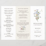 Spring Wildflower Meadow Garden Wedding Program<br><div class="desc">Capture the beauty of nature on your special day with our exquisite wildflower watercolor wedding program. Elegant, unique, and blooming with love. Use the text fields to personalize your design with your own wording and details. If you want to change the font style, color or text placement, simply click the...</div>
