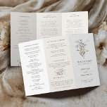 Spring Wildflower Meadow Garden Wedding Program<br><div class="desc">Capture the beauty of nature on your special day with our exquisite wildflower watercolor wedding program. Elegant, unique, and blooming with love. Use the text fields to personalize your design with your own wording and details. If you want to change the font style, color or text placement, simply click the...</div>