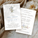 Spring Wildflower Meadow Garden Wedding Program<br><div class="desc">Capture the beauty of nature on your special day with our exquisite wildflower watercolor wedding program. Elegant, unique, and blooming with love. Use the text fields to personalize your design with your own wording and details. If you want to change the font style, color or text placement, simply click the...</div>