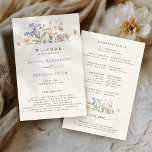 Spring Wildflower Meadow Garden Wedding Program<br><div class="desc">Capture the beauty of nature on your special day with our exquisite wildflower watercolor wedding program. Elegant, unique, and blooming with love. Use the text fields to personalize your design with your own wording and details. If you want to change the font style, color or text placement, simply click the...</div>
