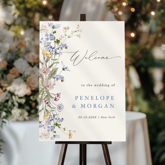 Spring Wildflower Meadow Garden Wedding Welcome  F Foam Board (Spring Wildflower Meadow Garden Wedding Welcome F Foam Board)