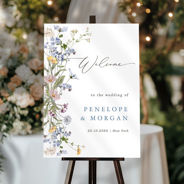 Spring Wildflower Meadow Garden Wedding Welcome  F Foam Board (Spring Wildflower Meadow Garden Wedding Welcome  Foam Board)