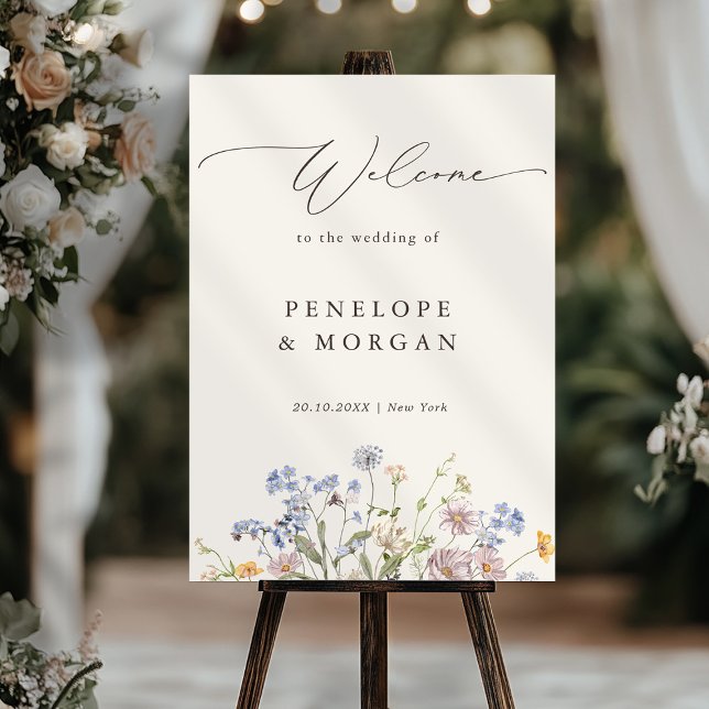 Spring Wildflower Meadow Garden Wedding Welcome  F Foam Board (Spring Wildflower Meadow Garden Wedding Welcome  Foam Board)