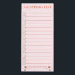 Spring Wildflower Poppy Floral Shopping List Magnetic Notepad<br><div class="desc">Stay organized and add a touch of elegance to your shopping routine with our Wildflower Poppy Flower Personalized Shopping List Magnetic Notepad. Featuring captivating watercolor art, this magnetic notepad combines functionality with artistic beauty. Personalize it with your name or the names of your loved ones for a unique and thoughtful...</div>