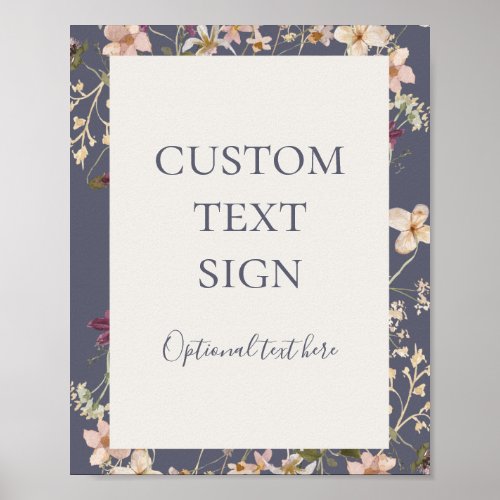 Spring Wildflower  Purple Cards and Gifts Custom Poster
