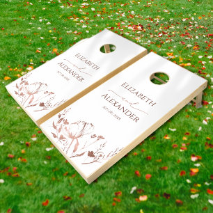 Spring Wildflower Wedding Cornhole Set