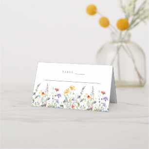 Spring Wildflower Wedding Place Card