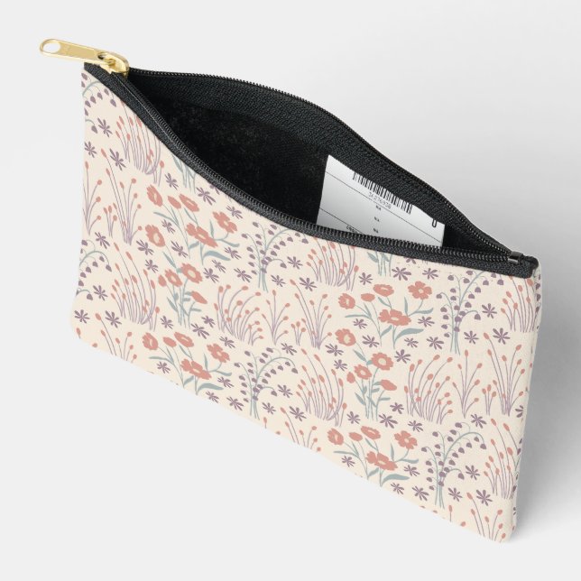 Spring Wildflower Whispers Accessory Pouch (Open)