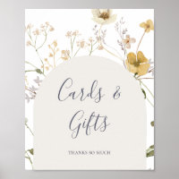 Spring Wildflower | White Cards and Gifts Sign