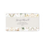 Spring Wildflower | White Wedding RSVP Address Label