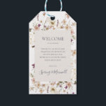 Spring Wildflower | White Wedding Welcome Gift Tags<br><div class="desc">This spring wildflower | white wedding welcome gift tags is perfect for your rustic vintage boho wedding. The design features colorful, elegant minimalist pastel watercolor wild flowers. It reminds the viewer of a classic simple bohemian summer garden meadow. A highlight of the design is how the floral and the greenery...</div>