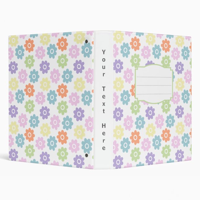 Spring Wildflowers 3 Ring Binder (Background)