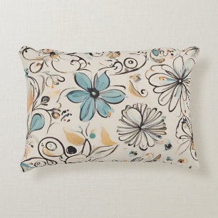 Spring Wildflowers Accent Pillow