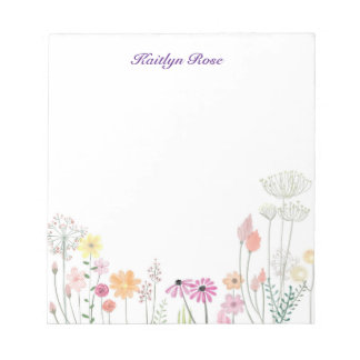 Spring Wildflowers | Custom Floral Notepad