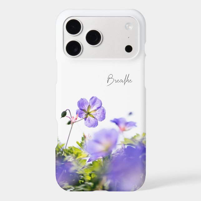 Spring Wildflowers, Dreamy Soft Botanical iPhone Case (Back)