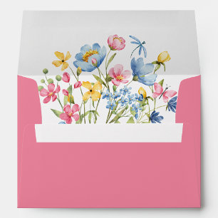 Spring Wildflowers Insert Pink Envelope