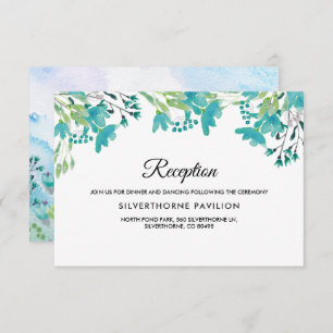 Spring Wildflowers Wedding Reception Cards