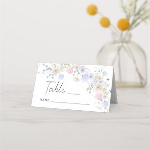 Spring Wildflowers Wedding Table Number Place Card