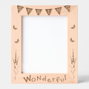 Spring Wonderful Flower & Butterfly Laser Picture Engraved Frames