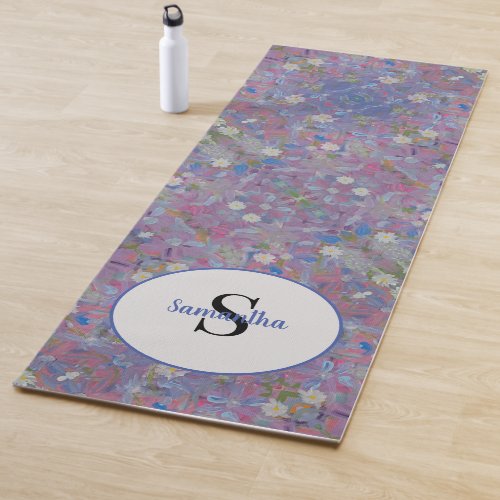 Spring Wonderland Floral Monogram Yoga Mat