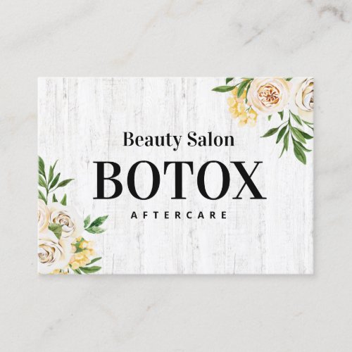 Spring Wood  Botox Aftercare Business Card