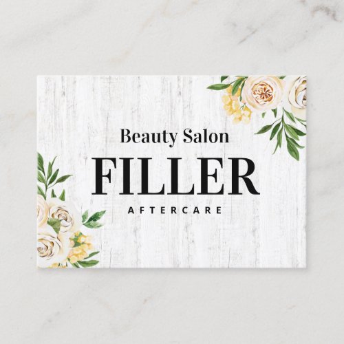 Spring Wood Filler Aftercare Business Card