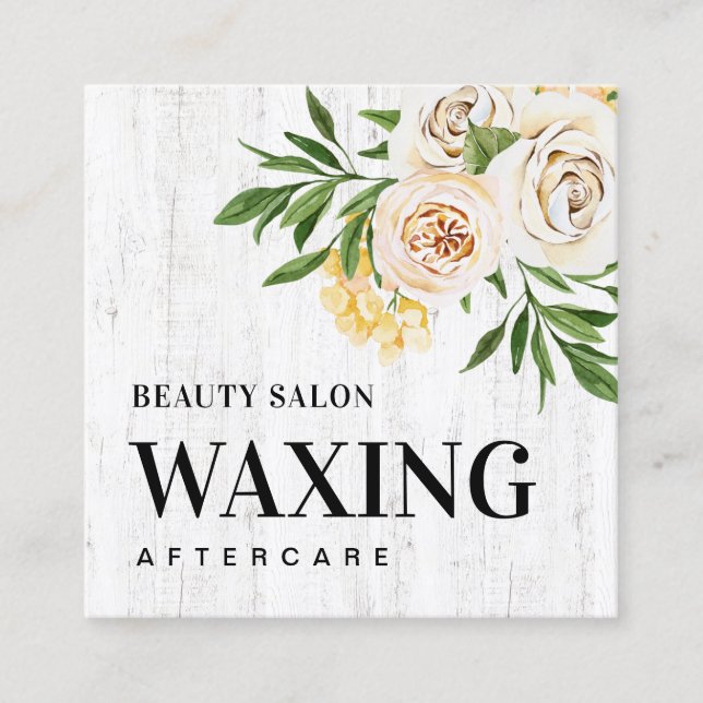 Spring Wood Waxing Aftercare Card (Front)