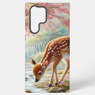 Spring woods with fawn/deer samsung galaxy s22 ultra case