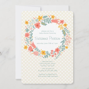 Spring Wreath Invitation