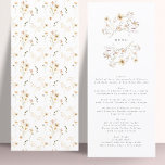 Spring Wreath Wildflower Wedding Menu<br><div class="desc">slim menu to match the collection
*if you would like more paper options this design can be transferred to a slim program
*or for more help contact me</div>