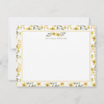 Spring Yellow Flowers Stationery Note Card
