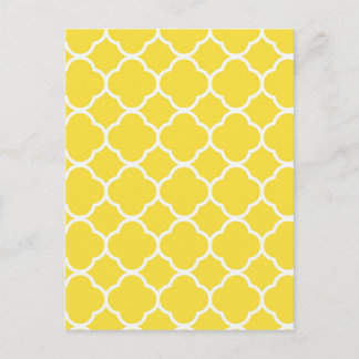 Spring Yellow Quatrefoil Postcard