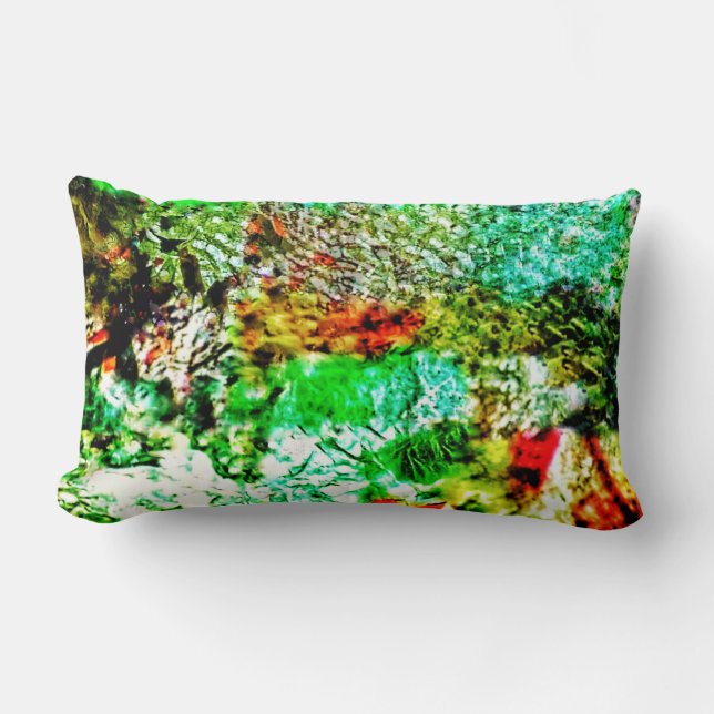 Spring yellow texture Throw Pillow,Sunny abstract  Lumbar Pillow (Front)