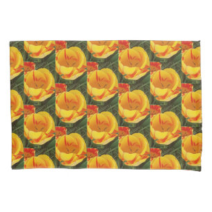 Spring Yellow Tulips Pillow Case